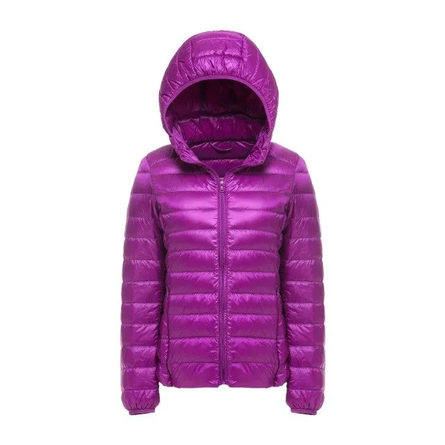 2018 New Brand 90% White Duck Down Jacket Women Autumn Winter Warm Coat Lady Ultralight Duck Down Jacket Female Windproof Parka