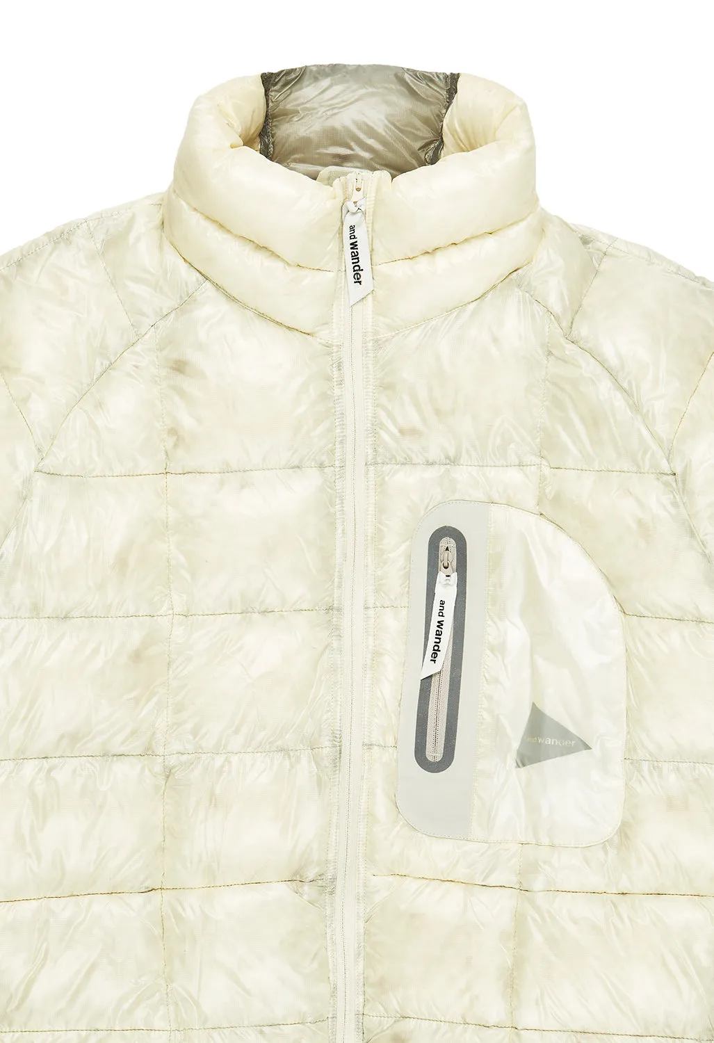 And Wander Men's Diamond Stitch Down Jacket - Off White