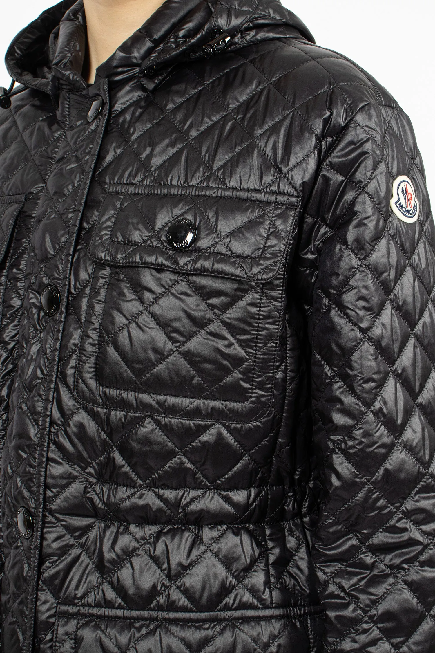 Anet Layered Short Down Jacket Black