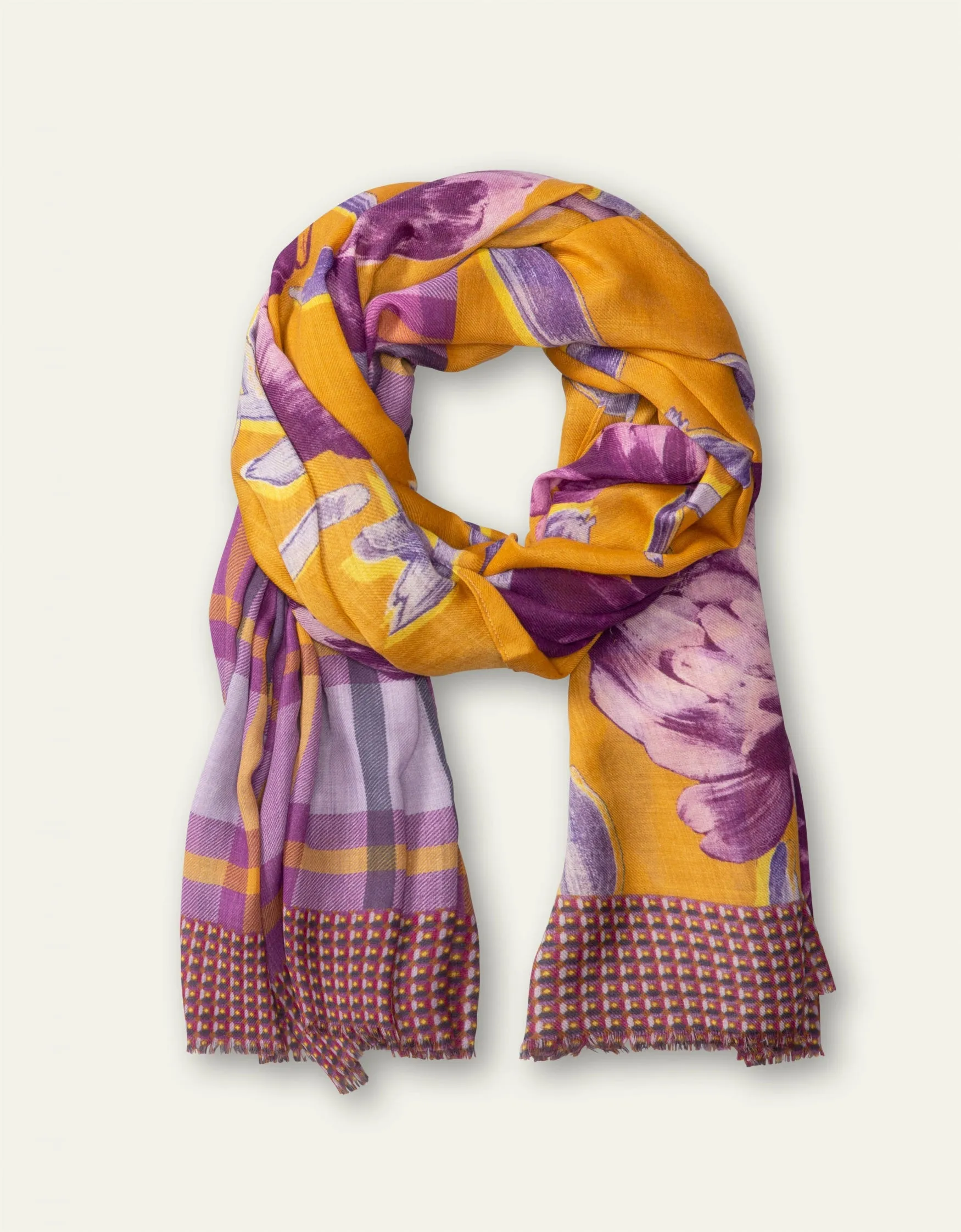 Sure, a more optimized title for this e-commerce product could be Elegant Peony Floral Scarf.