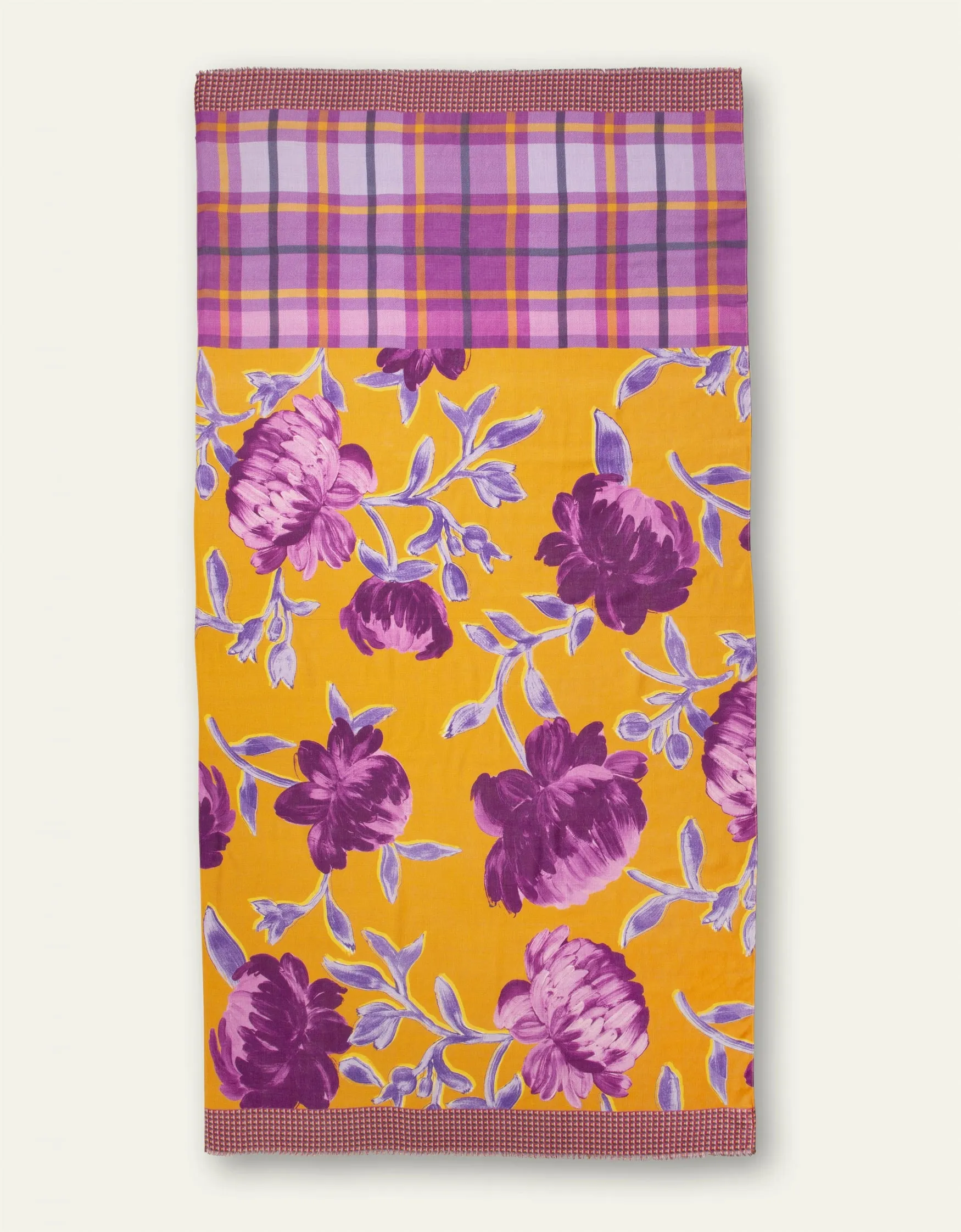 Sure, a more optimized title for this e-commerce product could be Elegant Peony Floral Scarf.