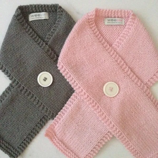 Baby Button Scarf