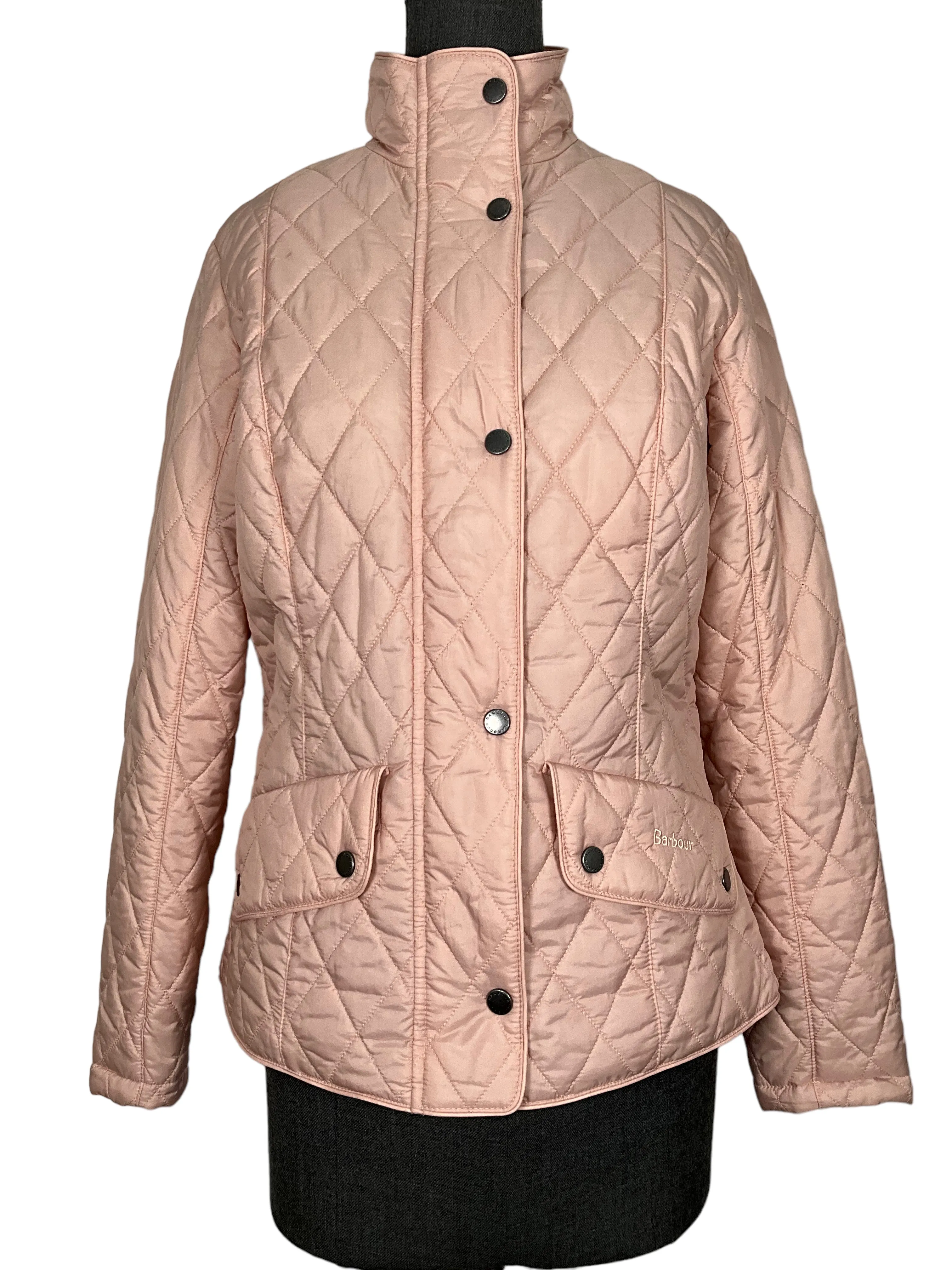 Barbour Pink Quilted Down Jacket Size M