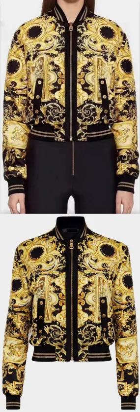 'Baroque' Bomber Jacket