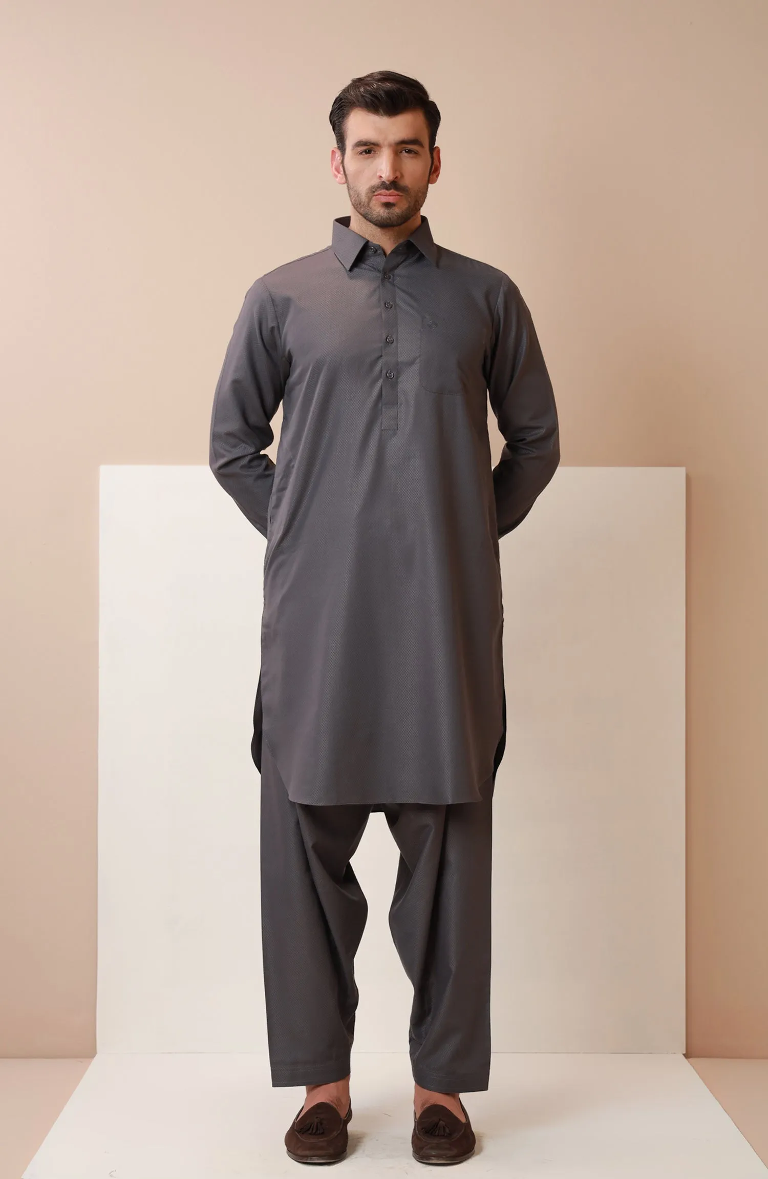 Basic Shirt Collar Shalwar Suit