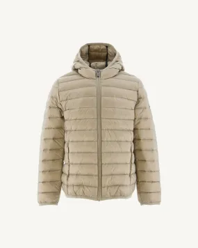 Beige Hooded down jacket Hugo