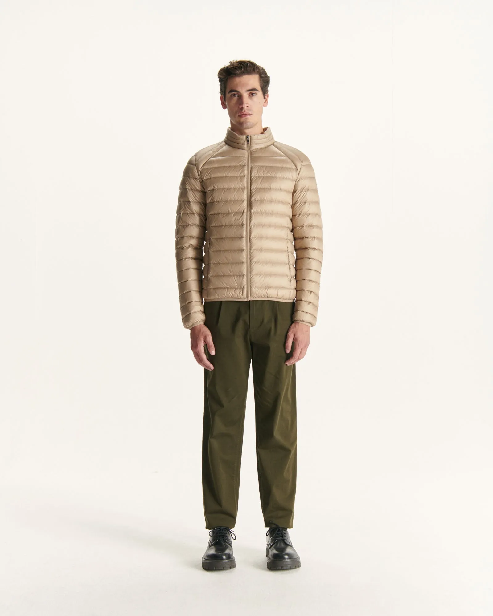 Beige Lightweight down jacket Mat