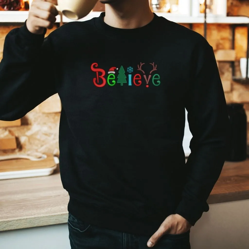 Believe Embroidered Sweatshirt