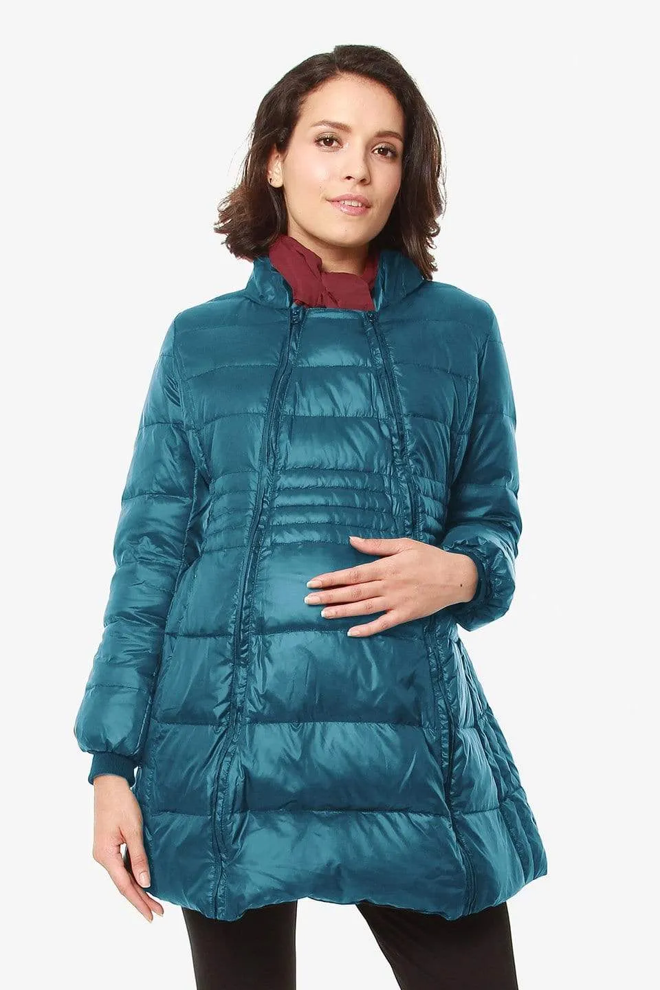 Bella 3-In-1 Down-Filled Maternity Jacket Teal