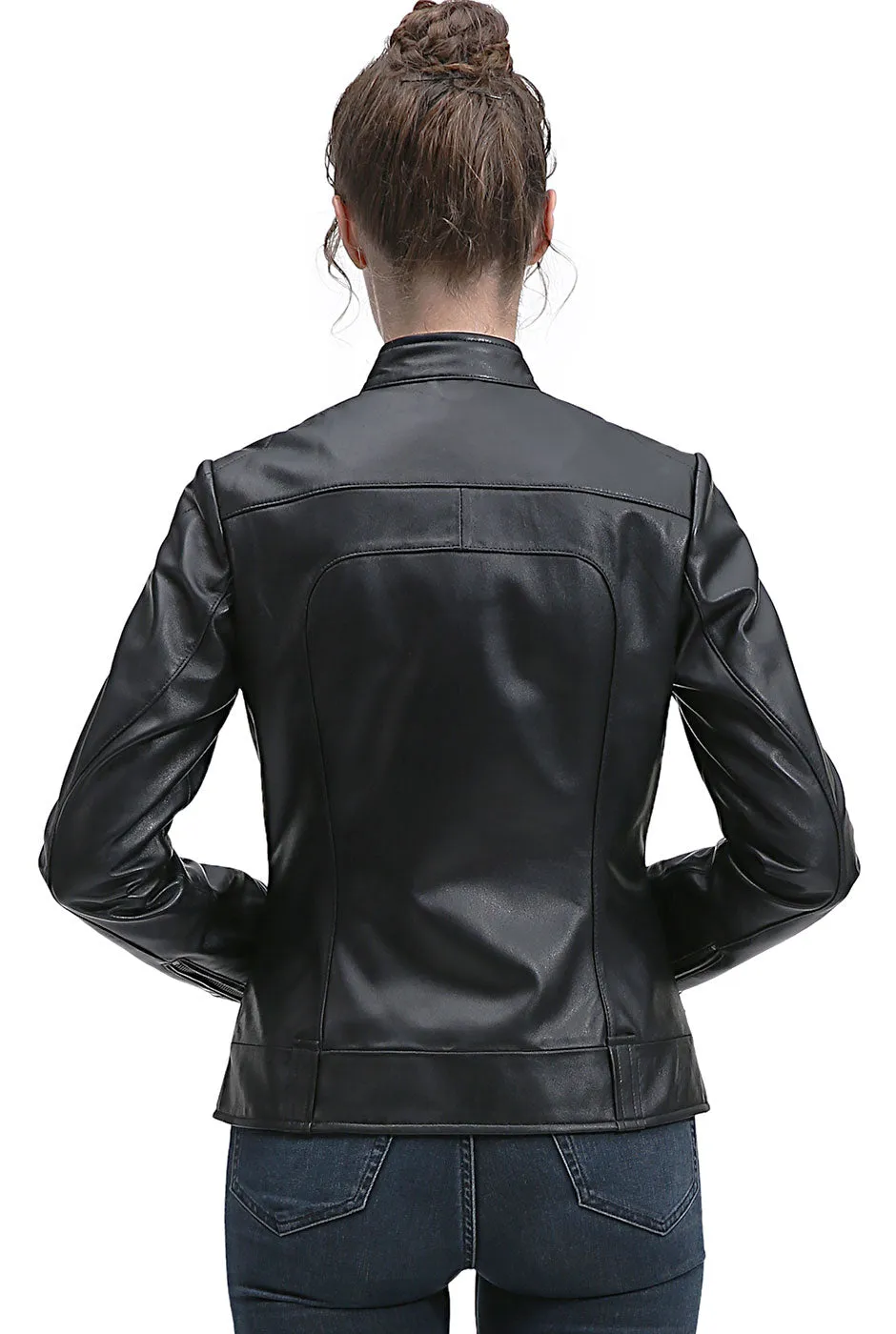 BGSD Women Adele Lambskin Leather Jacket