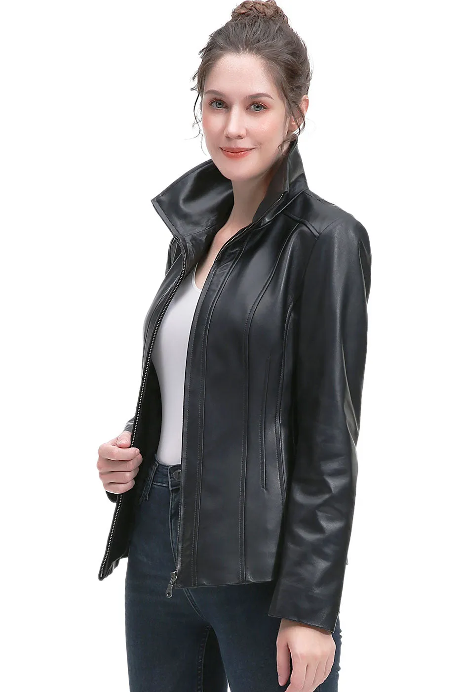 BGSD Women Josie Lambskin Leather Jacket