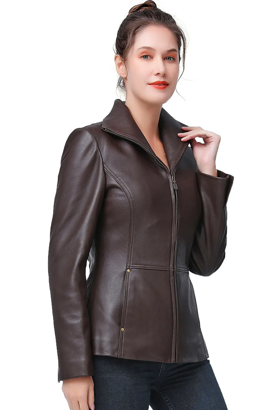 BGSD Women Lyla Lambskin Leather Jacket