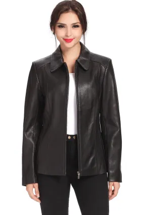 BGSD Women Miranda Lambskin Leather Jacket