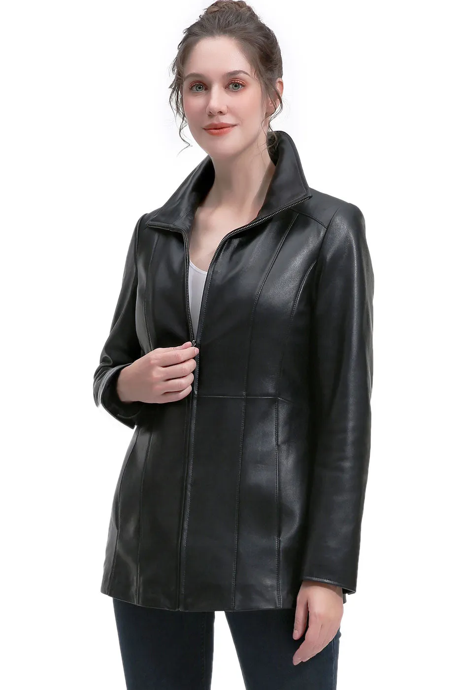 BGSD Women Zofia Lambskin Leather Jacket