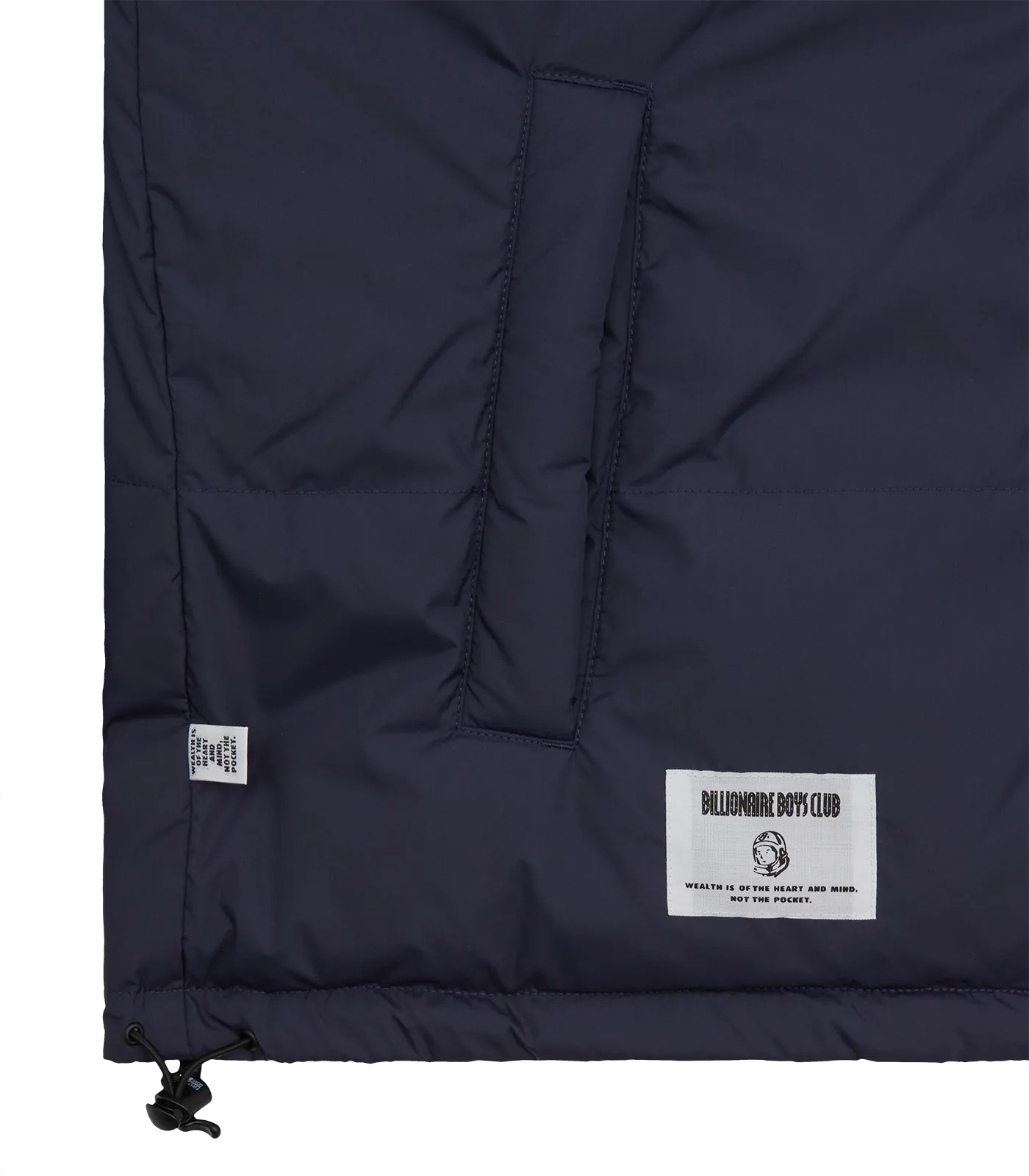 BILLIONAIRE BOYS CLUB X FIRST DOWN REVERSIBLE BUBBLE DOWN JACKET - NAVY