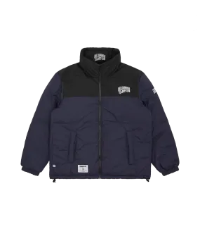 BILLIONAIRE BOYS CLUB X FIRST DOWN REVERSIBLE BUBBLE DOWN JACKET - NAVY