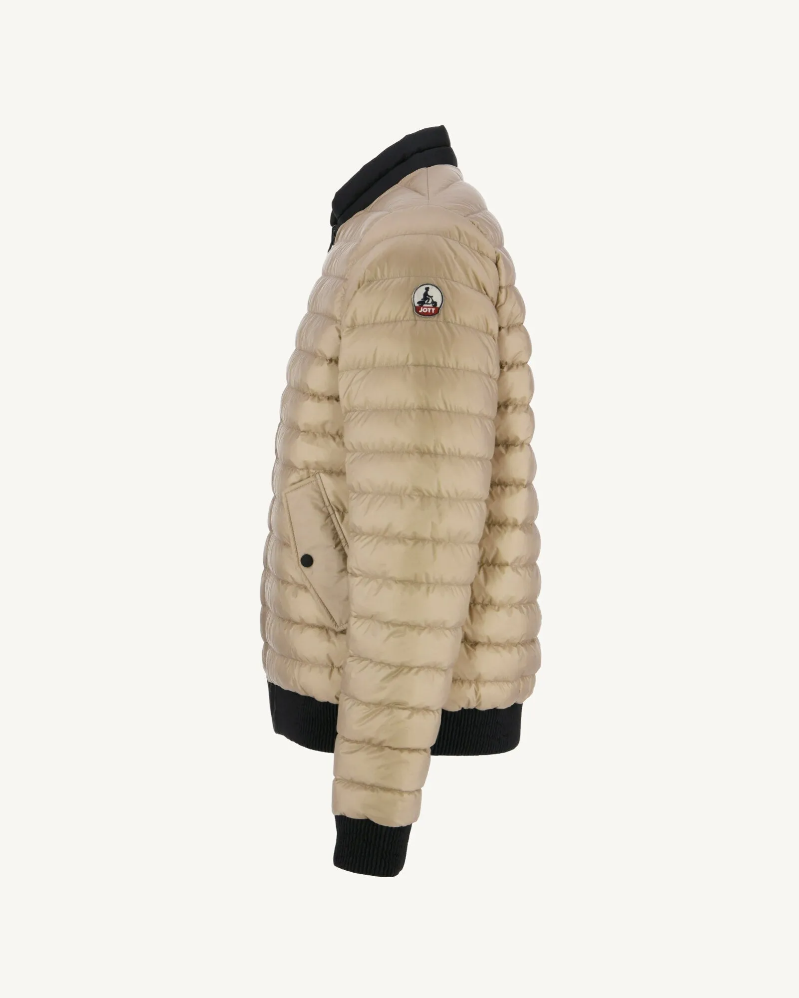 Black/Beige Reversible down jacket Bombay