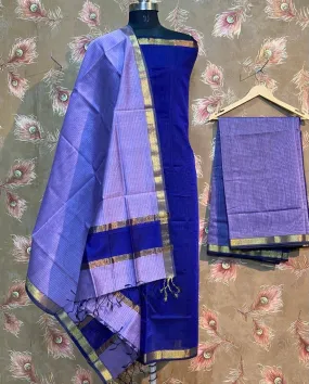 Blue Maheshwari salwar suit