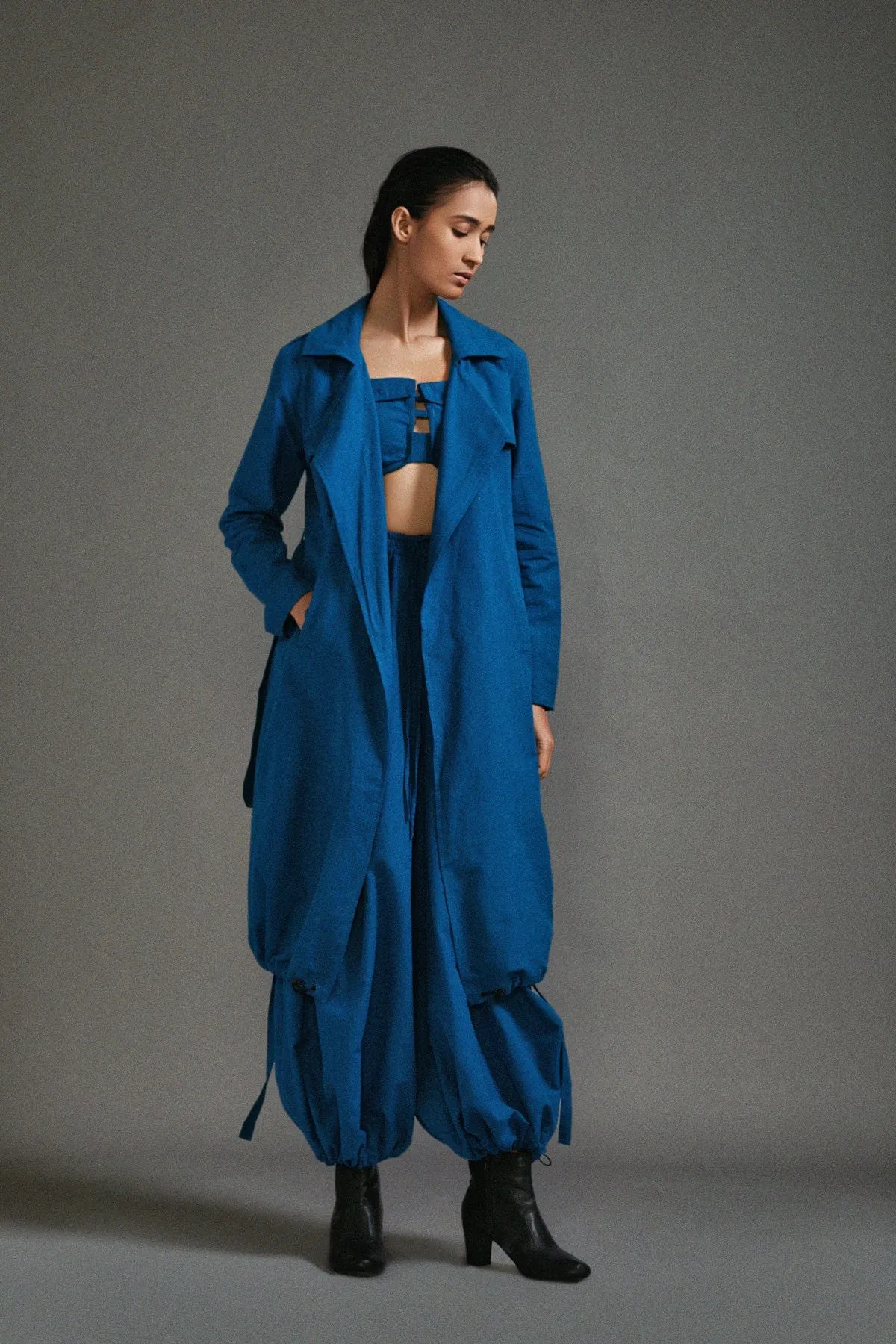 Blue Safari Trench Jacket