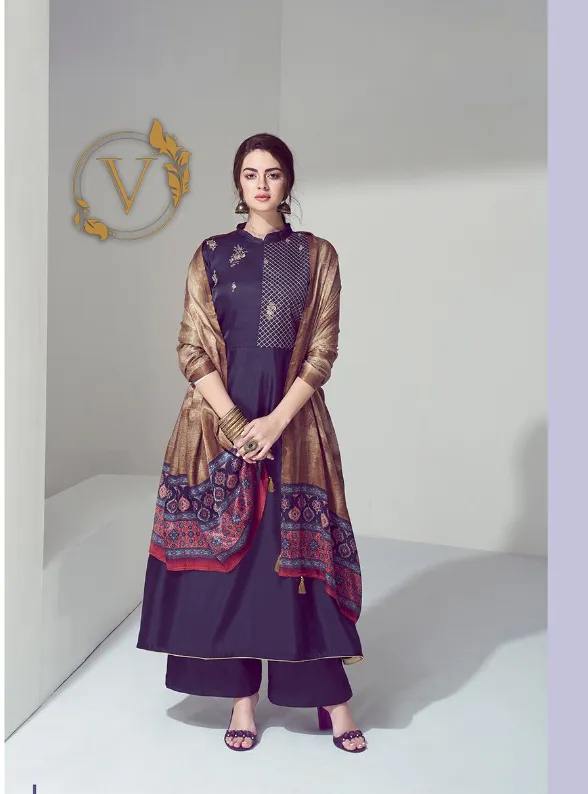 Blue Salwar Suit with Embroidery