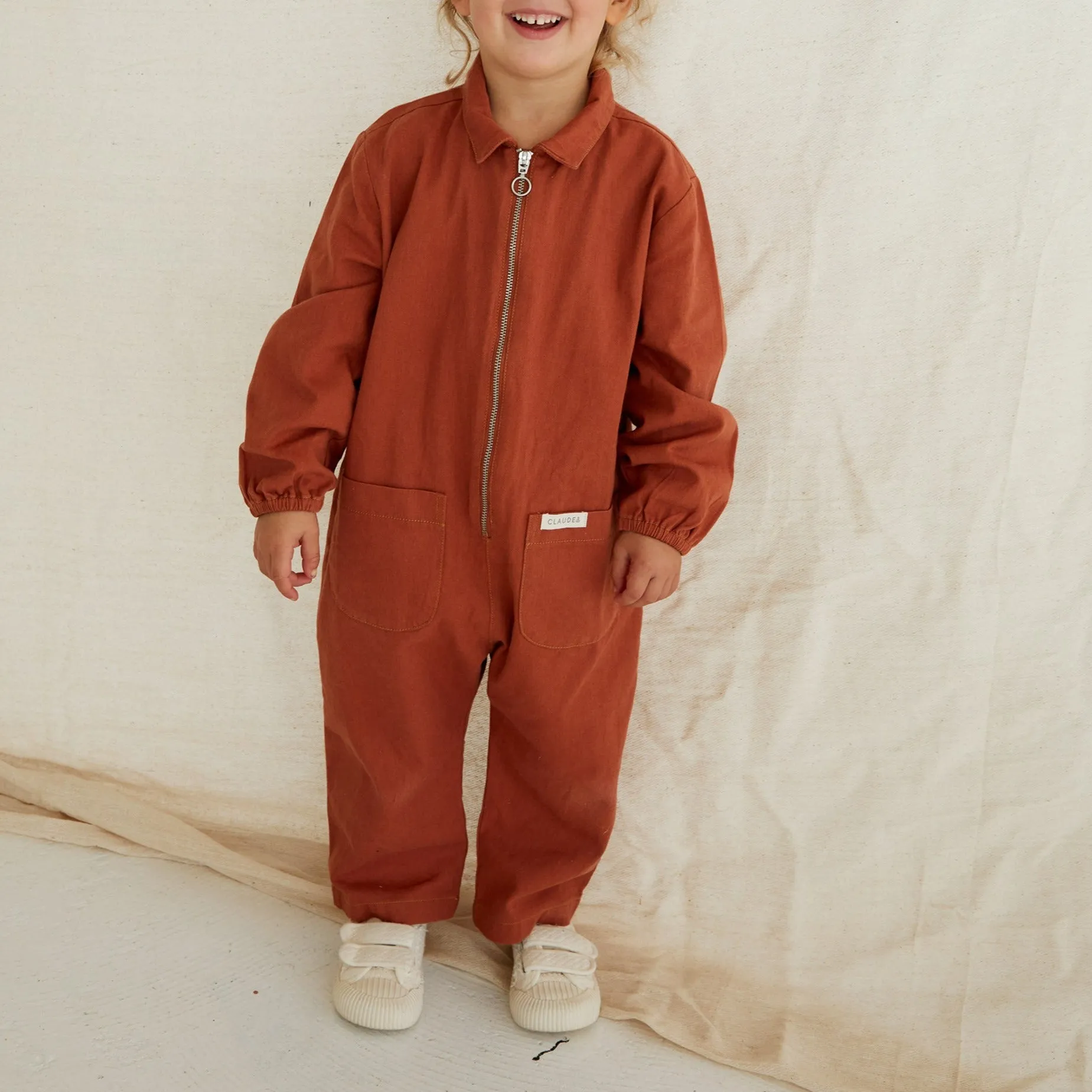 Boiler Suit Romper - Russet