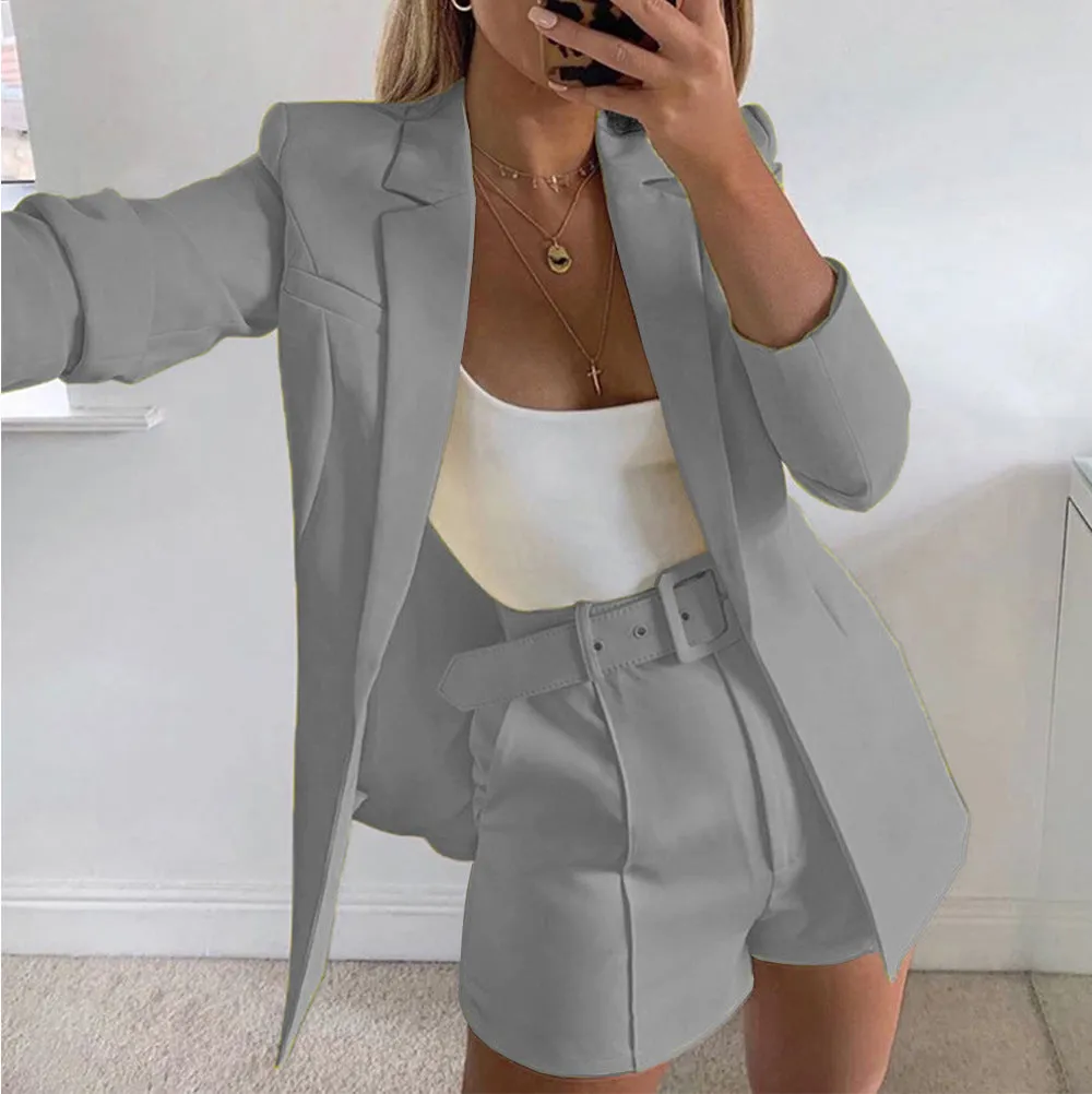 Boyfriend Women's One Button Blazer Suit Jacket