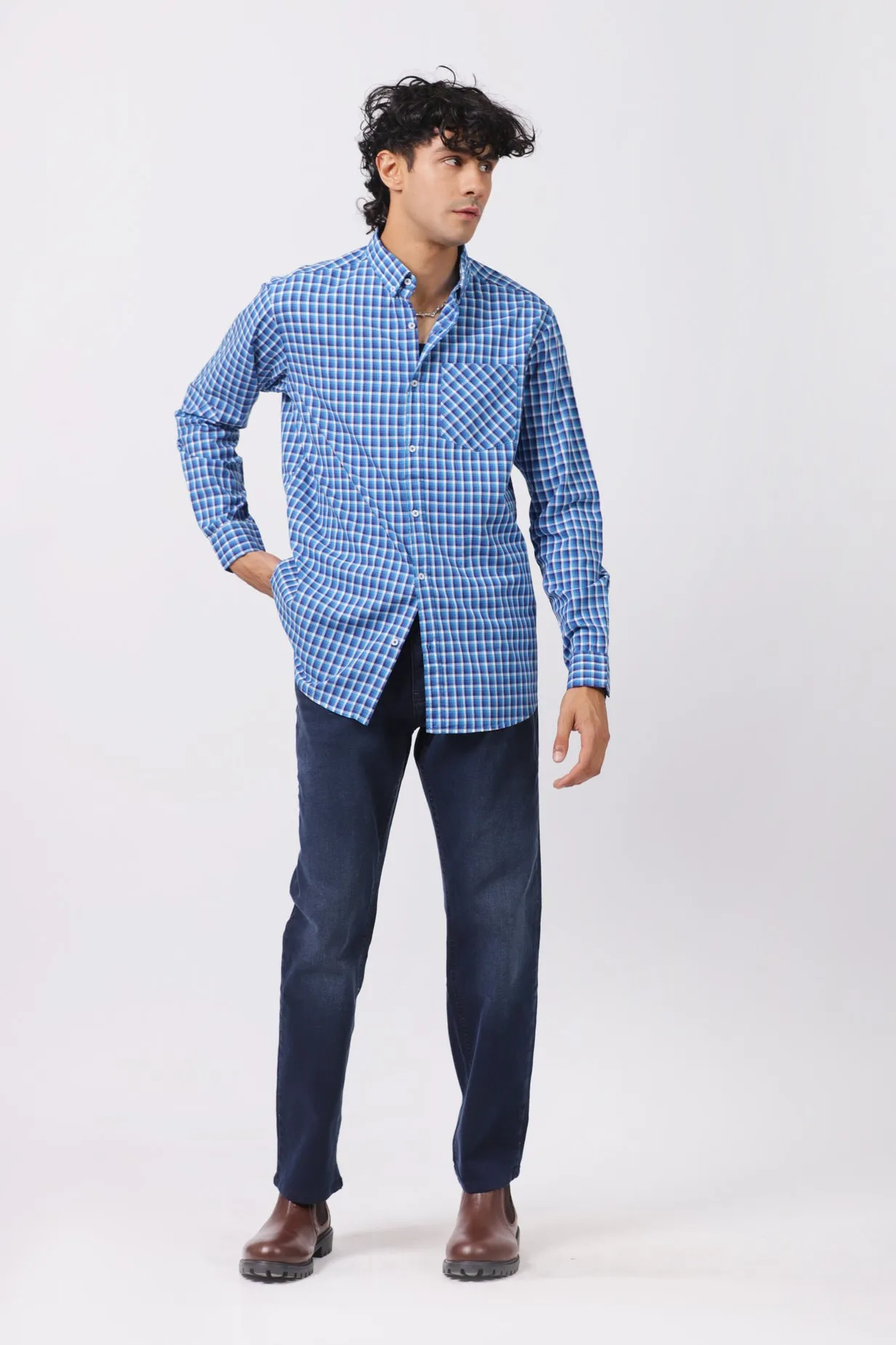 BUTTON DOWN CHECK SHIRT