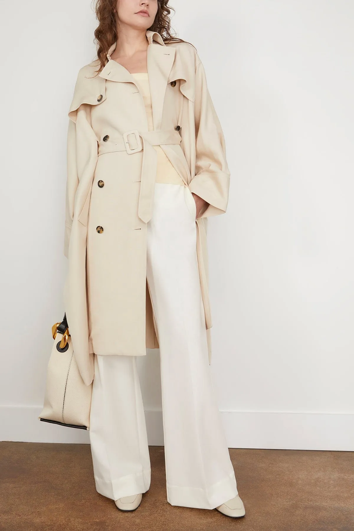 Caftan Trench Coat in Fawn