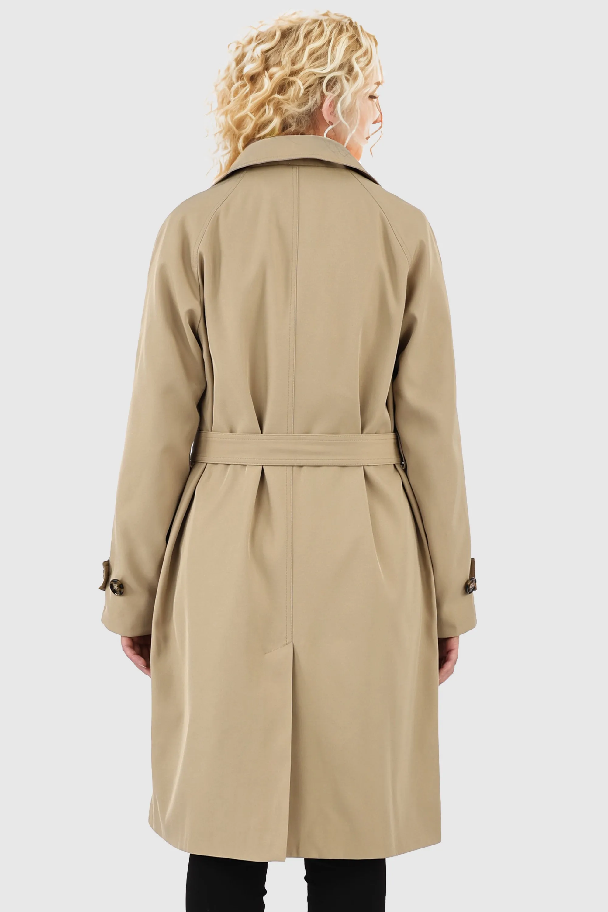 Casual Notched Lapel Trench Coat