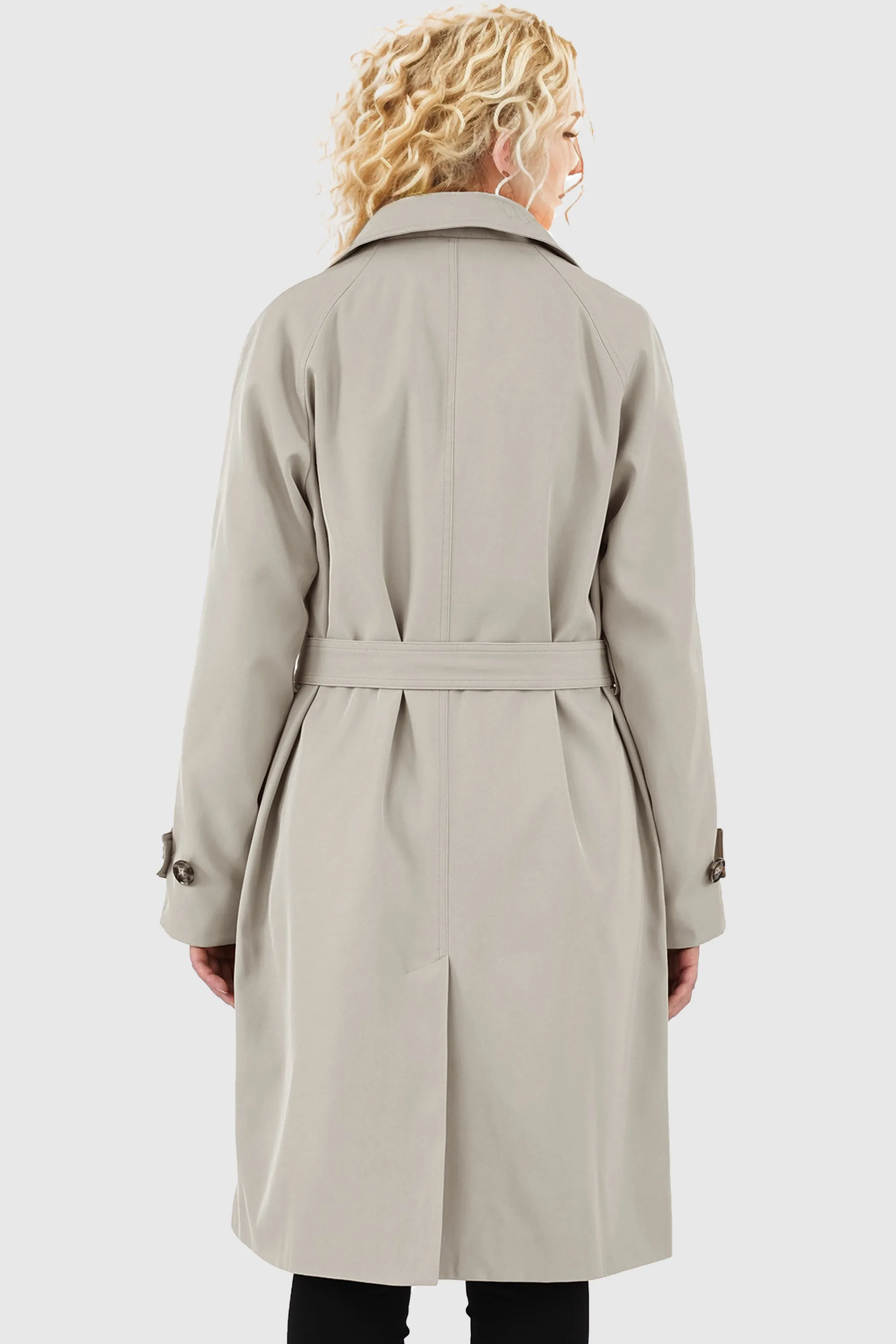 Casual Notched Lapel Trench Coat