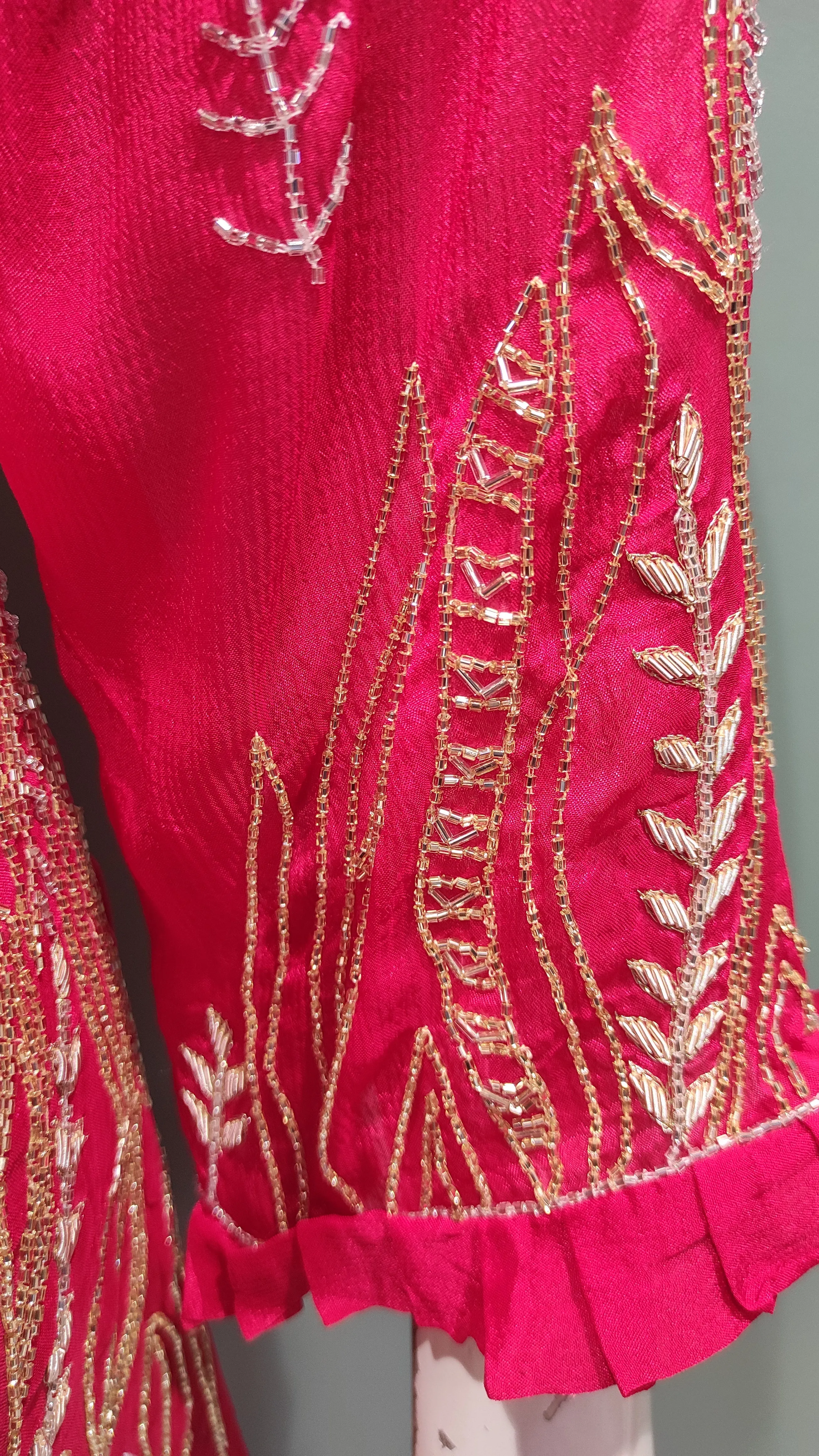 Chinon Gharara Suit with Embroidery