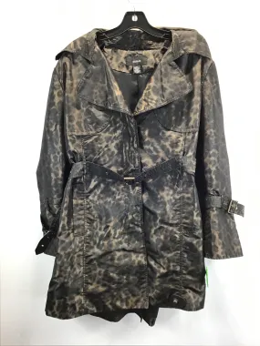 Coat Trench Coat By Alfani In Animal Print, Size: Xl