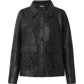 Cool Lenoa leather jacket in soft quality / 50910 - Black (Nero)