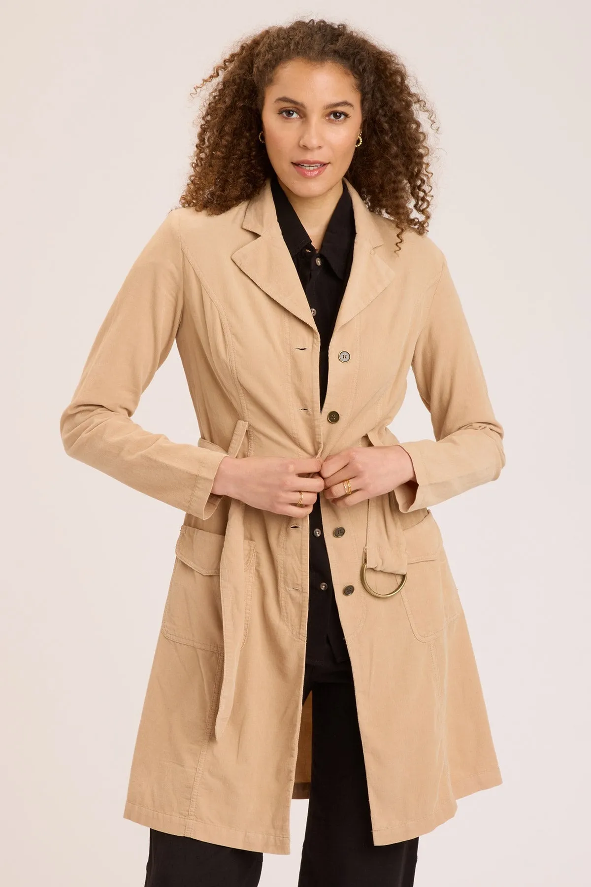 Cord Belted Trench