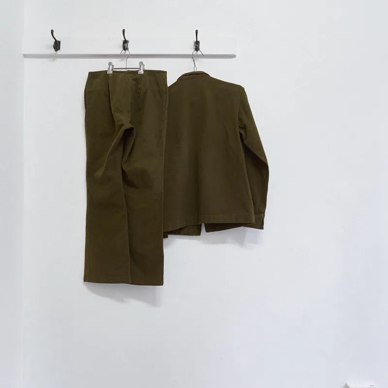 cotton drill open jacket suit