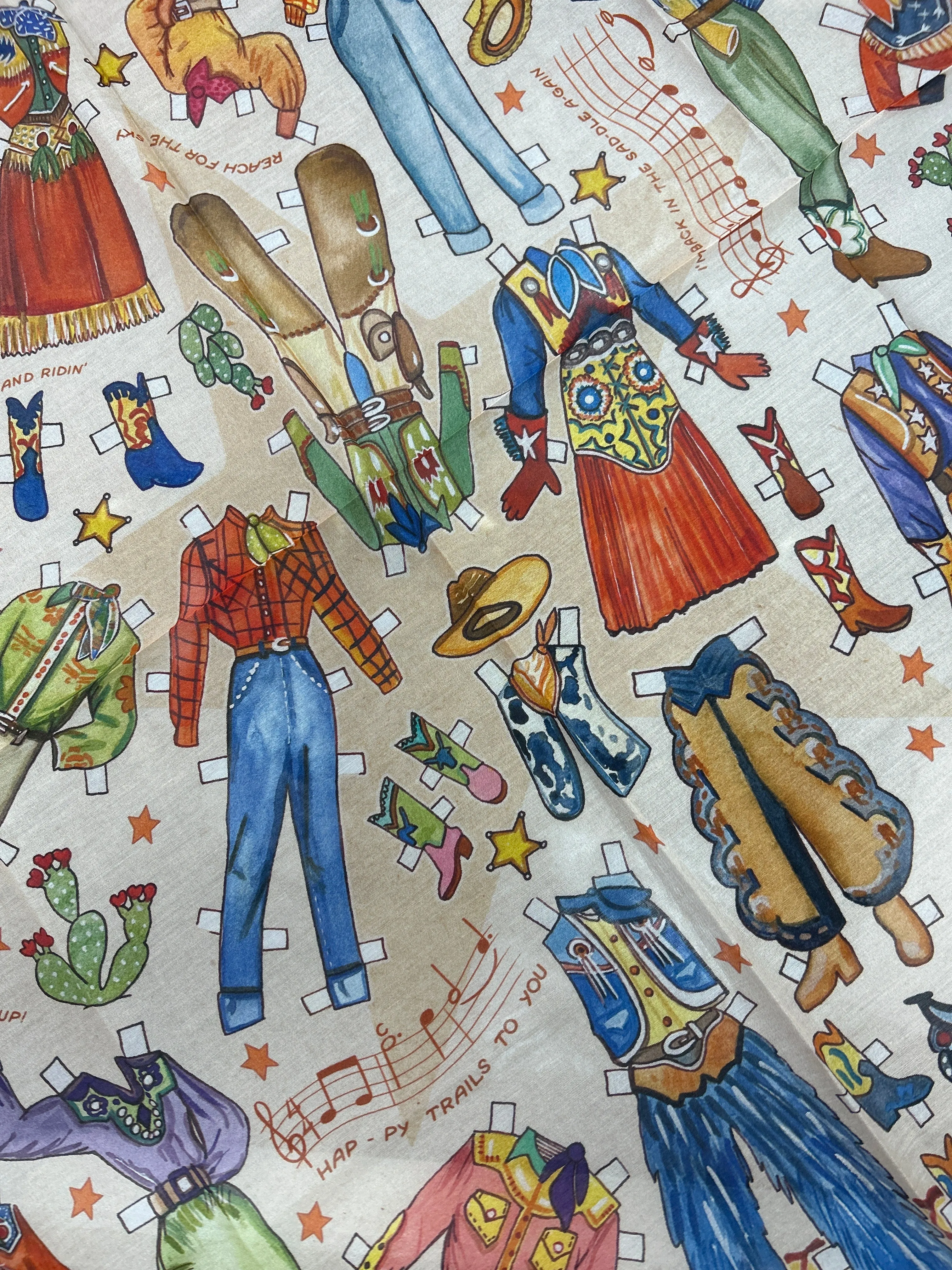 Cowgirl Paper Doll Scarf