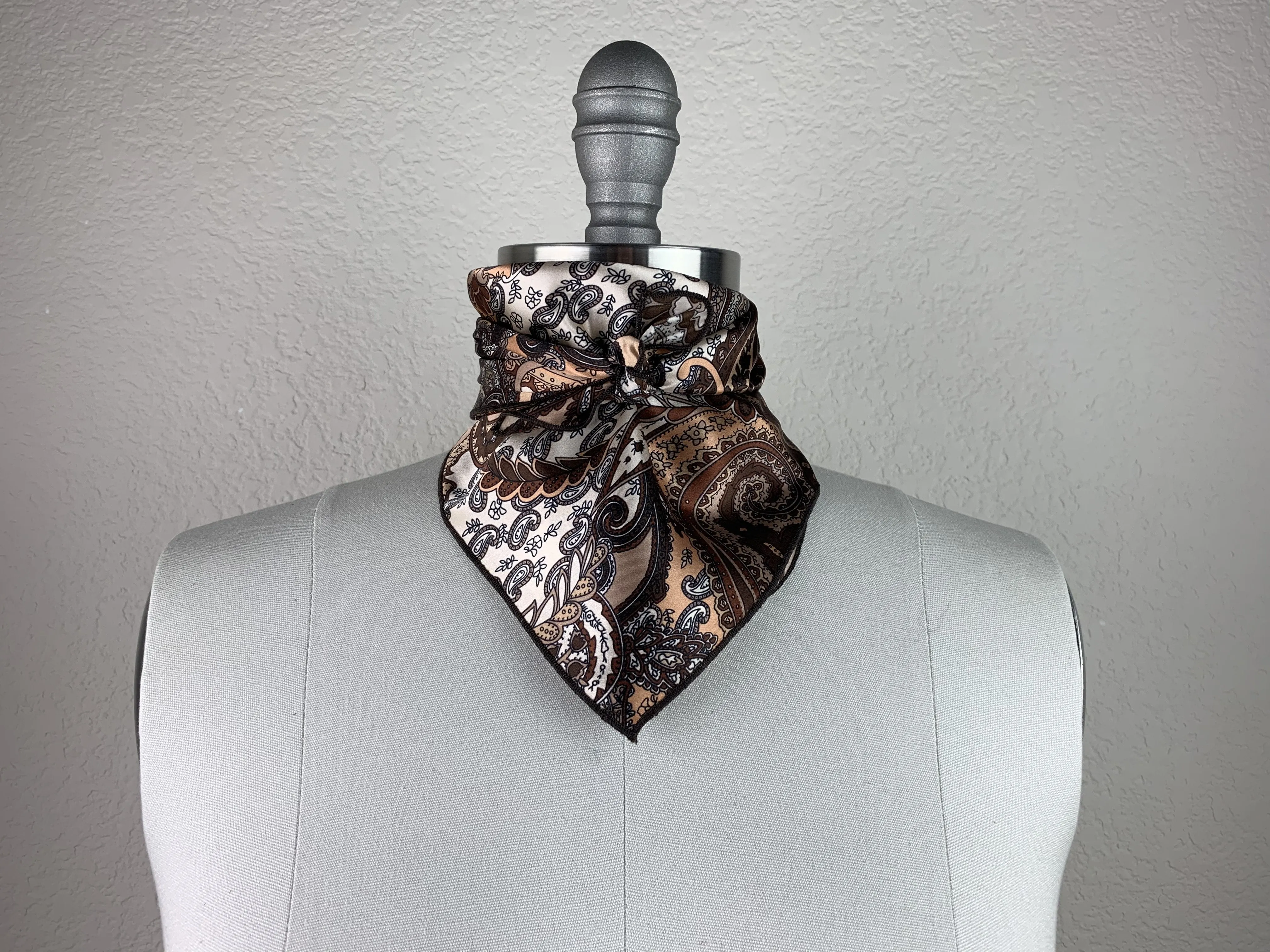 CR Earthy Paisley Silk Scarf