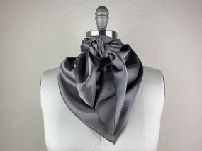 CR Medium Gray Silk Scarf