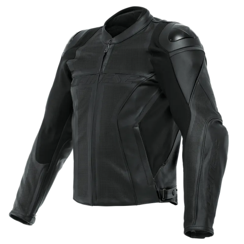 Dainese Racing 4 Leather Jacket Perforated Black/Black/Black