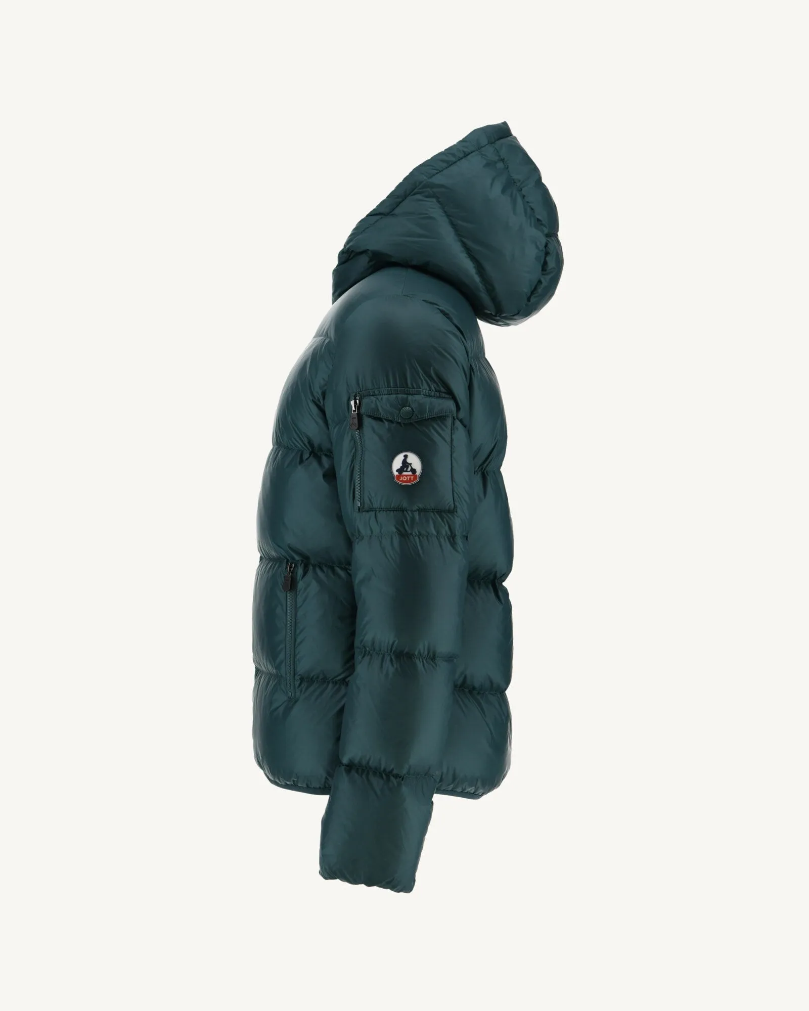 Dark Green Hooded down jacket Java