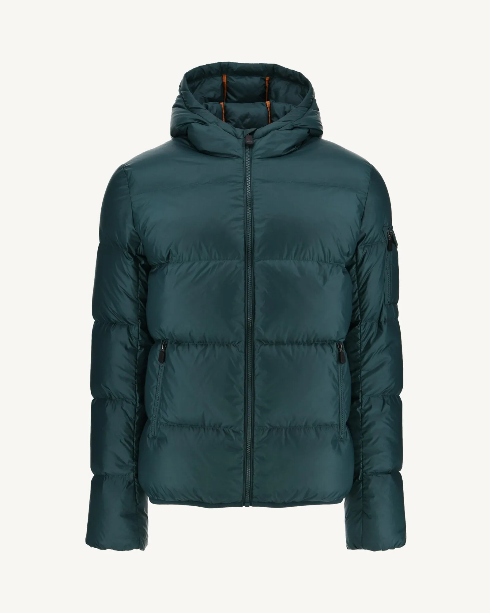 Dark Green Hooded down jacket Java