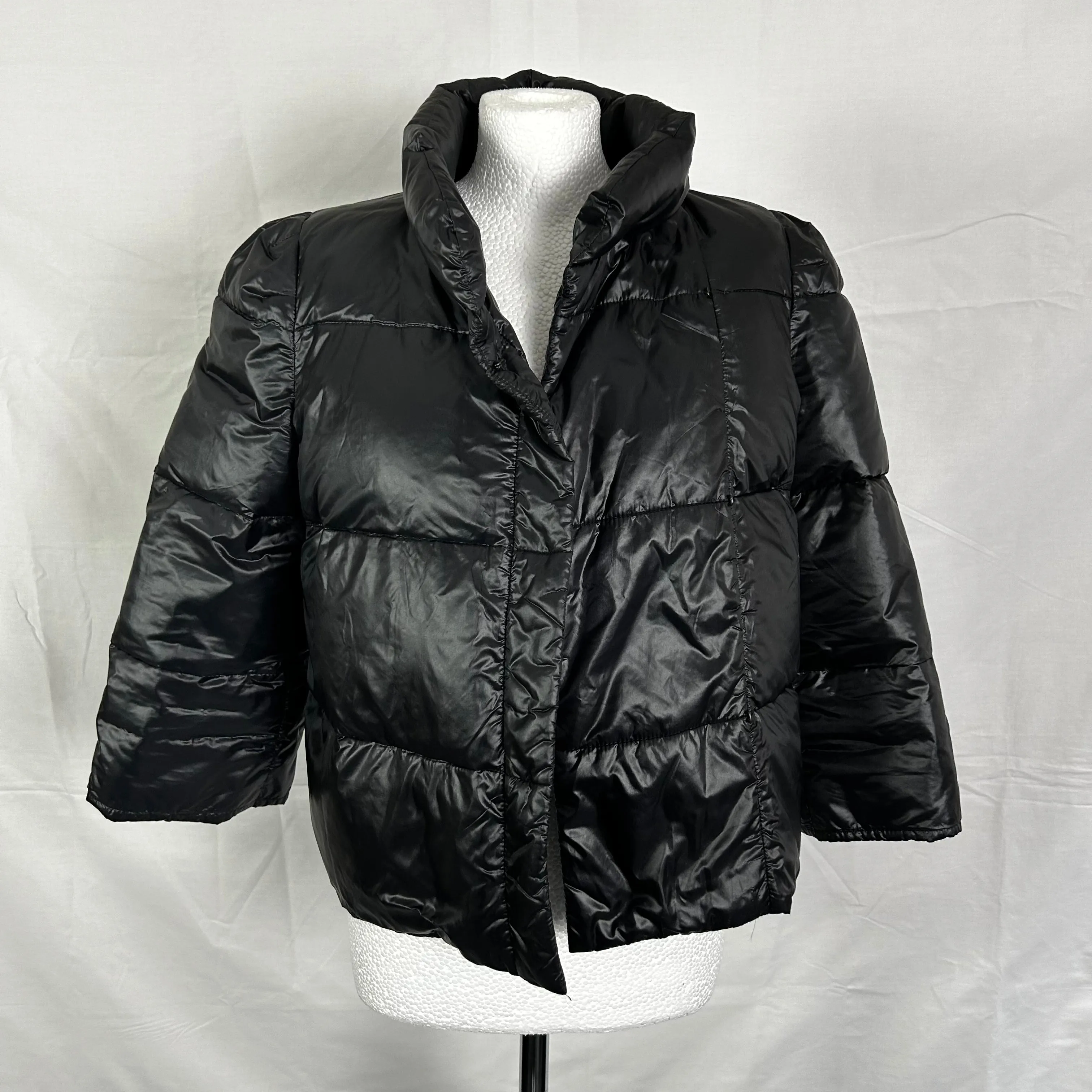 Dries Van Noten Black Quilted Down Crop Jacket M/L