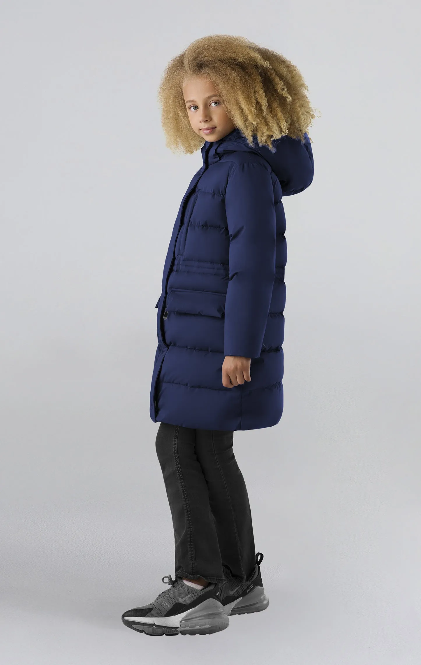 Fara Girl's Long Down Jacket