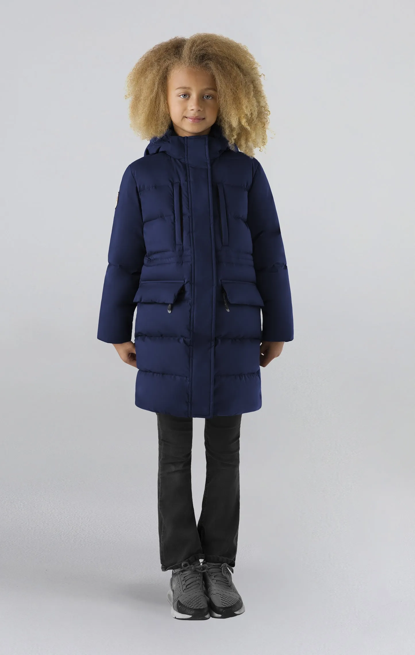 Fara Girl's Long Down Jacket