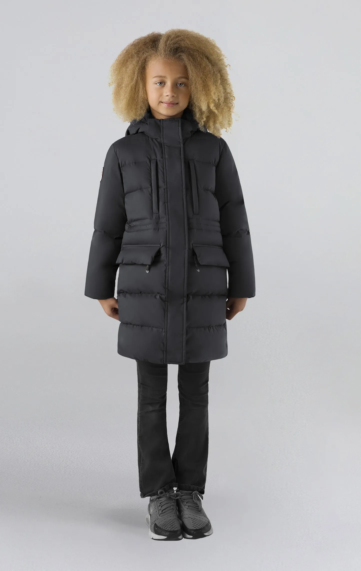 Fara Girl's Long Down Jacket