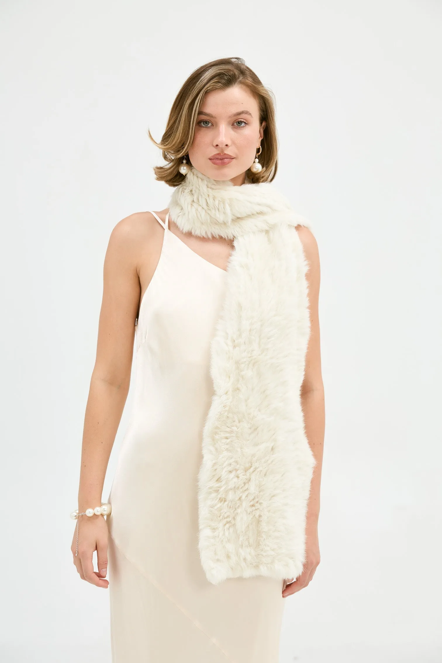 Faux Rome Scarf - Ivory