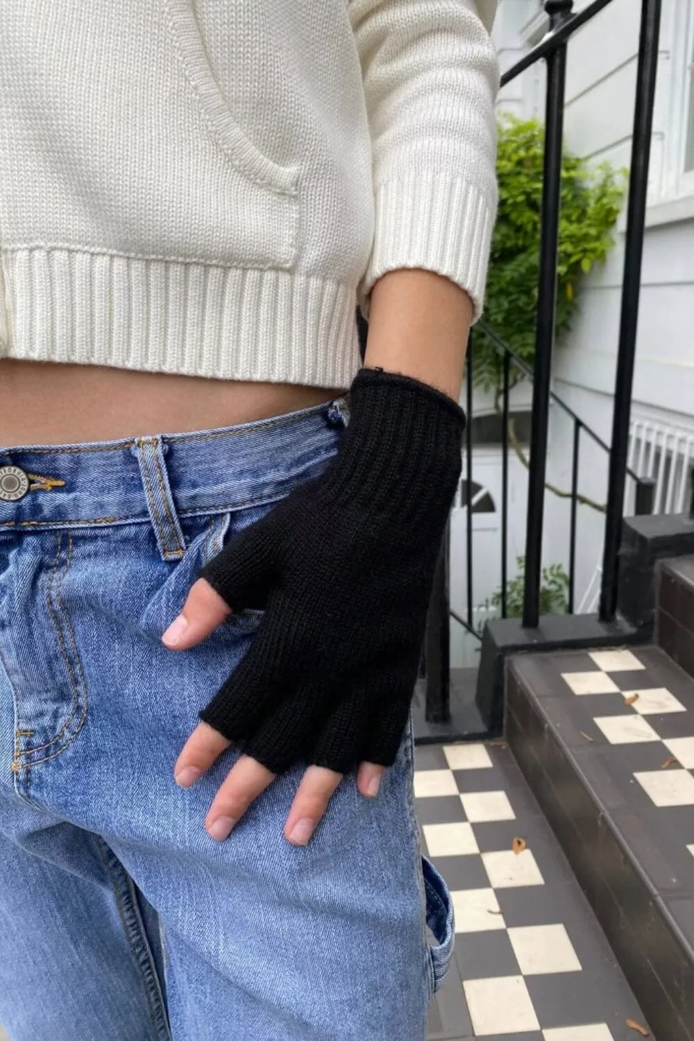 Fingerless Wool Gloves