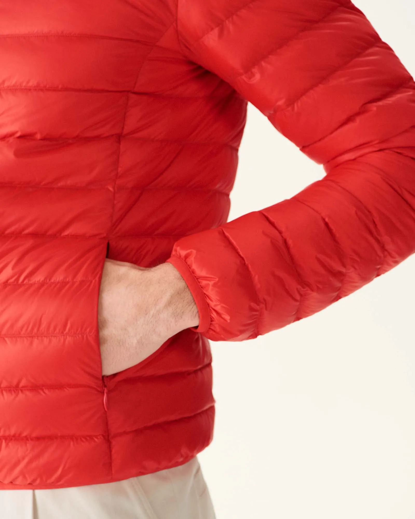 Fire red Lightweight down jacket Nico