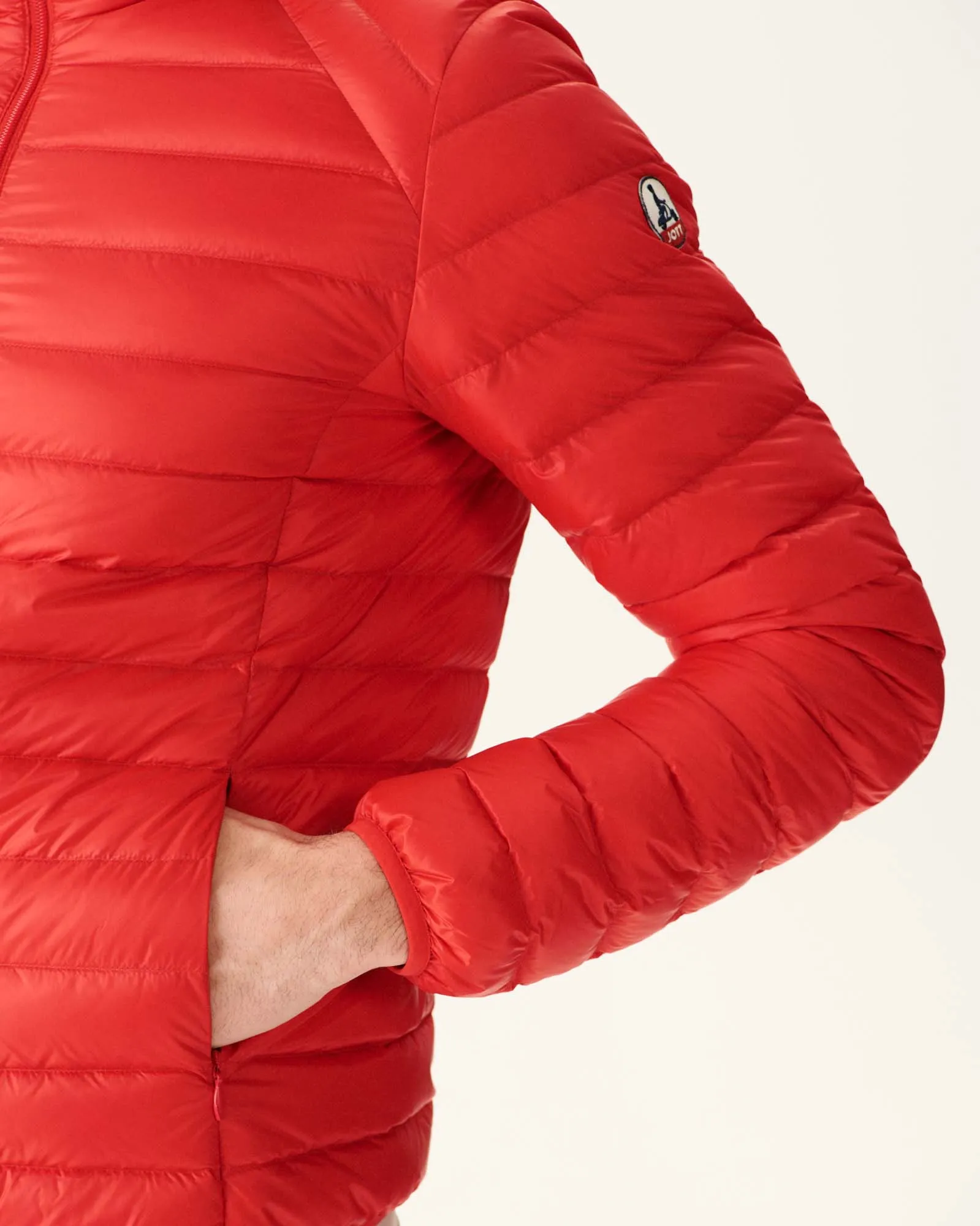 Fire red Lightweight down jacket Nico