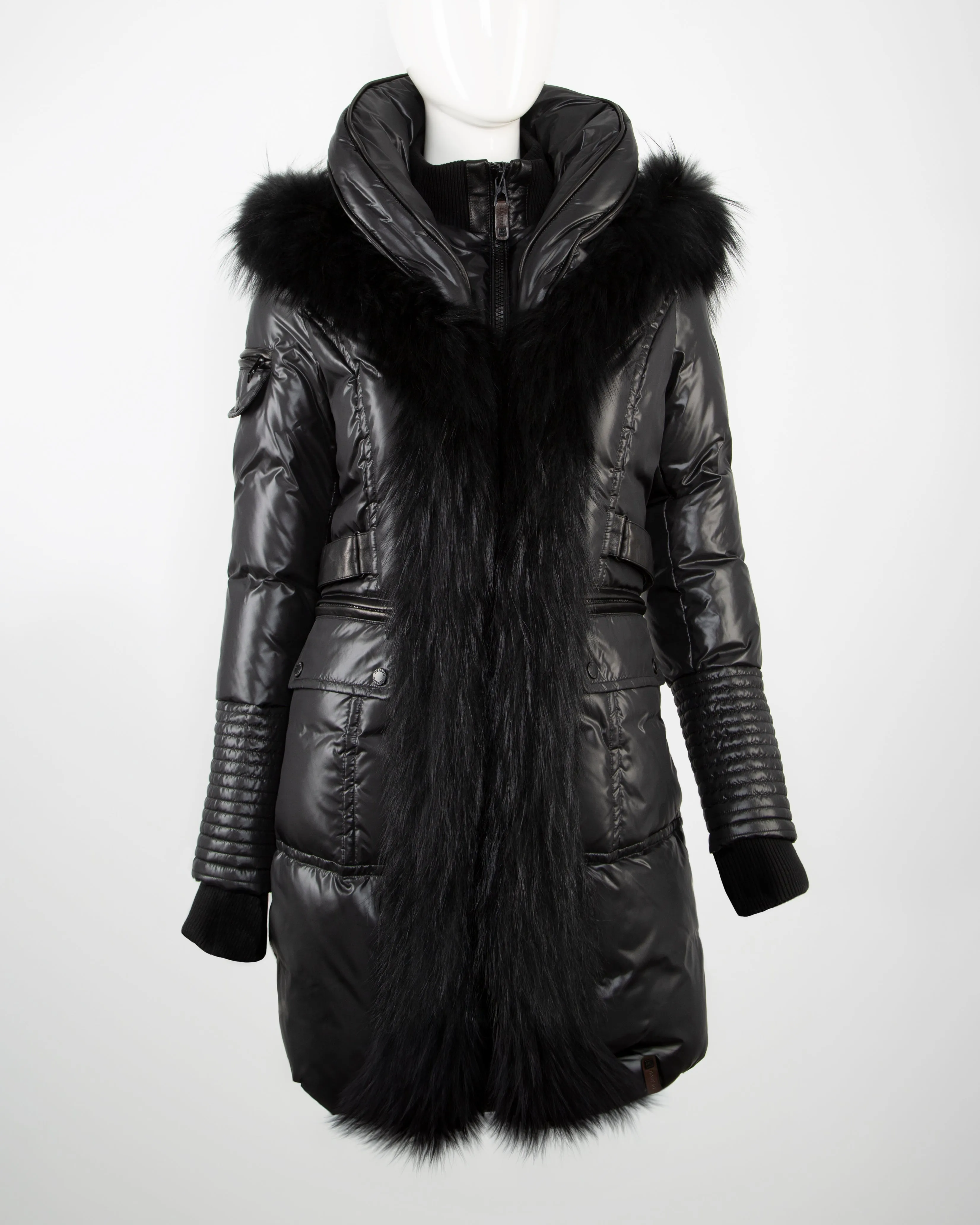 GELLERY Down Jacket With Fur Trim